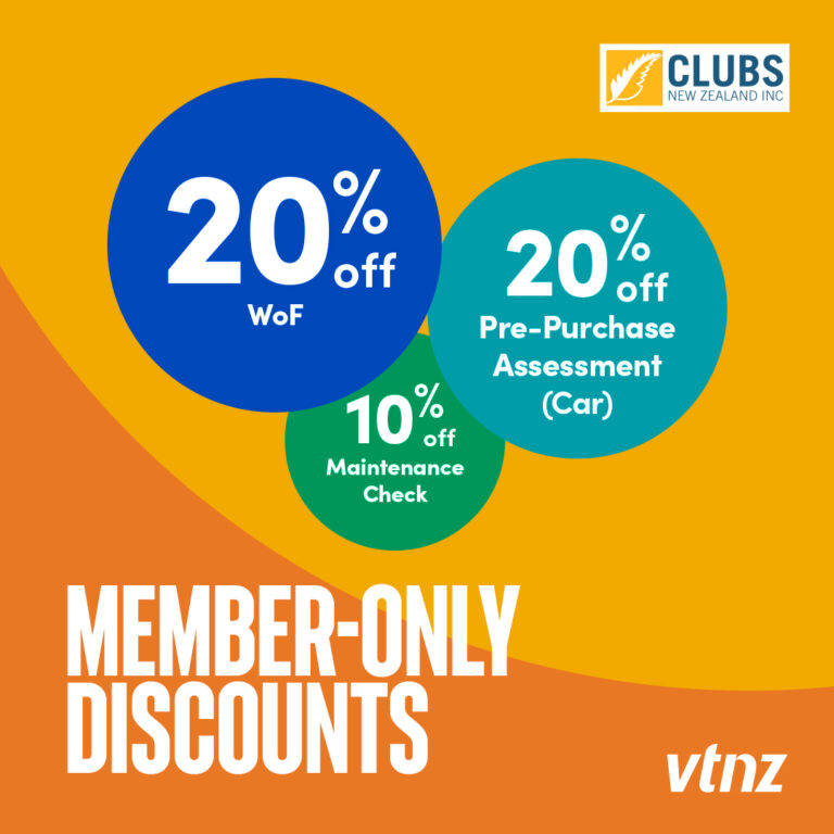 VTNZ Member discount for STC members